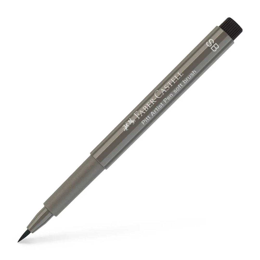 Faber-Castell Pitt Artist India Ink Pen SB 273 Warm Grey IV Box Of 10 - A167873