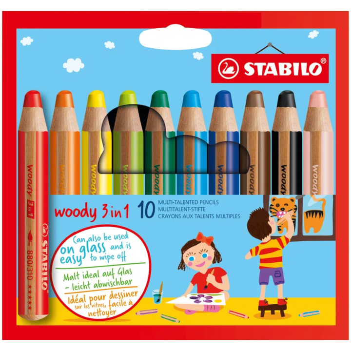 Stabilo Arty Woody 3 in 1 Assorted Pencils - 8806-1-20