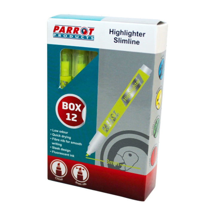 Slimline Marker Highlighters (Box of 12)