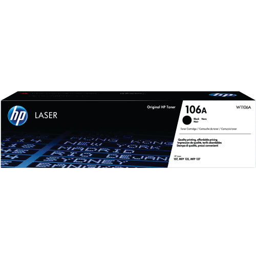 HP 106A Black Original Laser Toner Cartridge - HPCW1106A