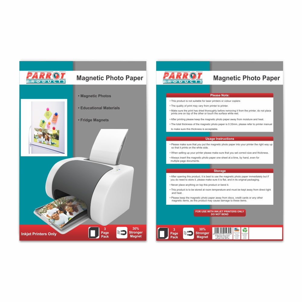 Parrot Magnetic Flexible Photo Paper A4 (3 Sheets) - BA1197