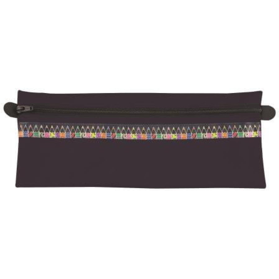 BANTEX Nylon Pencil Bag with Zip &amp; Pencil Ribbon 32cm