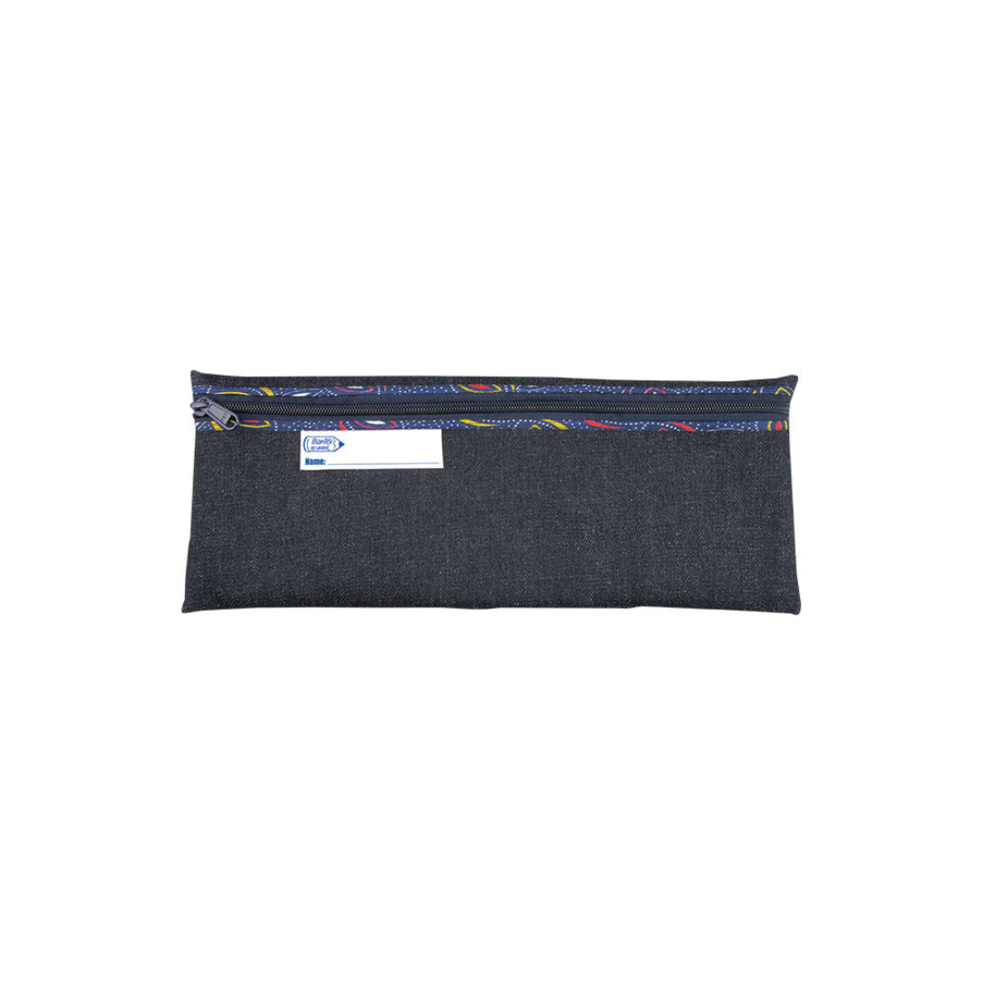 Bantex Pencil Bag Flat, 32cm With Zip Denim - B9745DEM17
