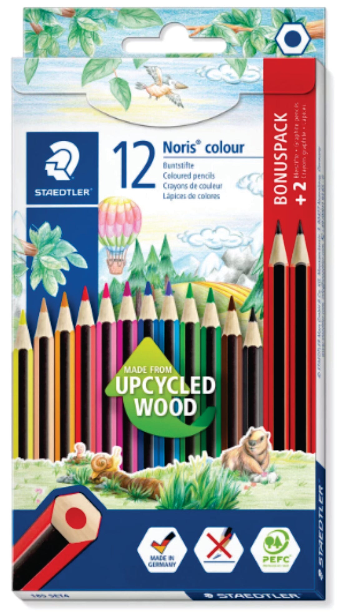 Staedtler  Colour Pencils 12-Pack plus 2 HB Pencils - BTSPCL 40