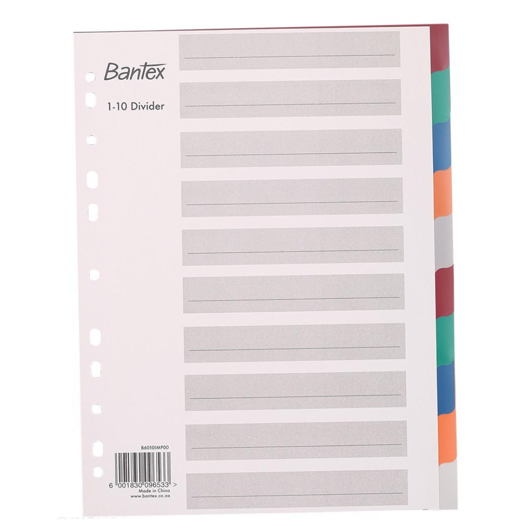 Bantex Polypropylene A4 10 Division Index - B6010IMP00