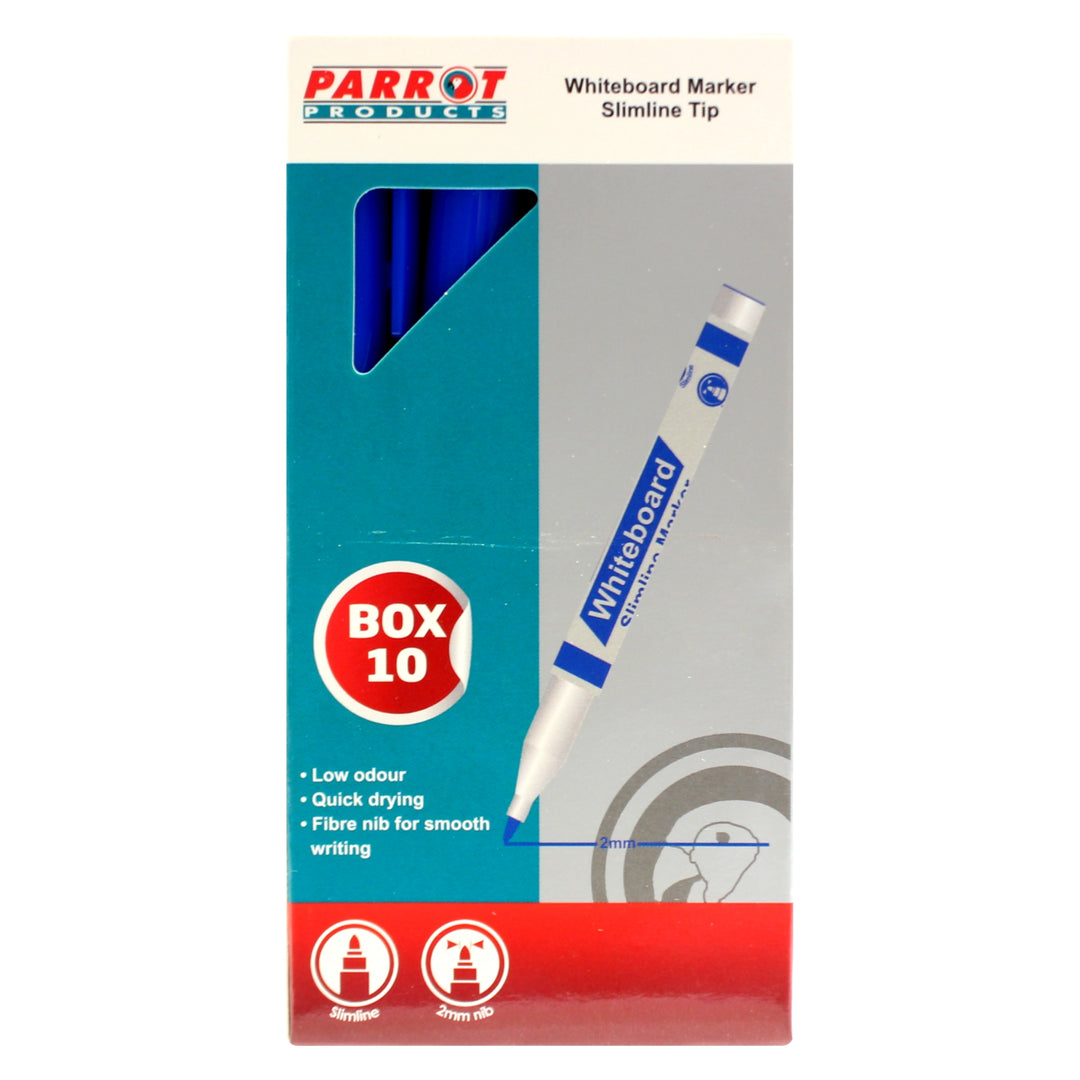 Whiteboard Markers (10 Markers - Slimline Tip )