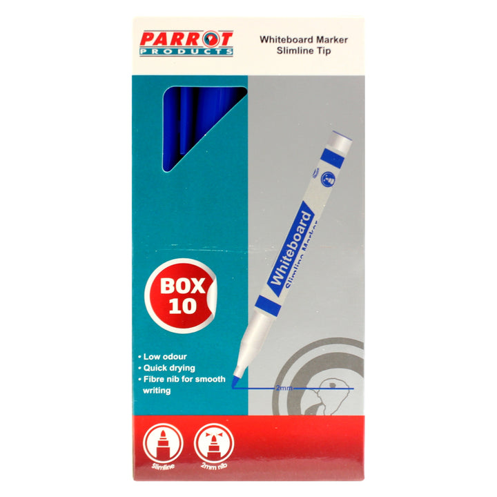 Whiteboard Markers (10 Markers - Slimline Tip )