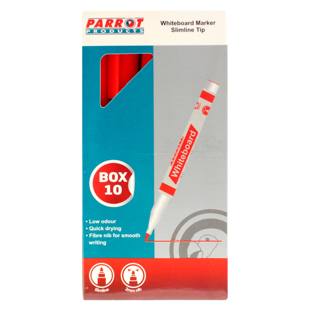 Whiteboard Markers (10 Markers - Slimline Tip )