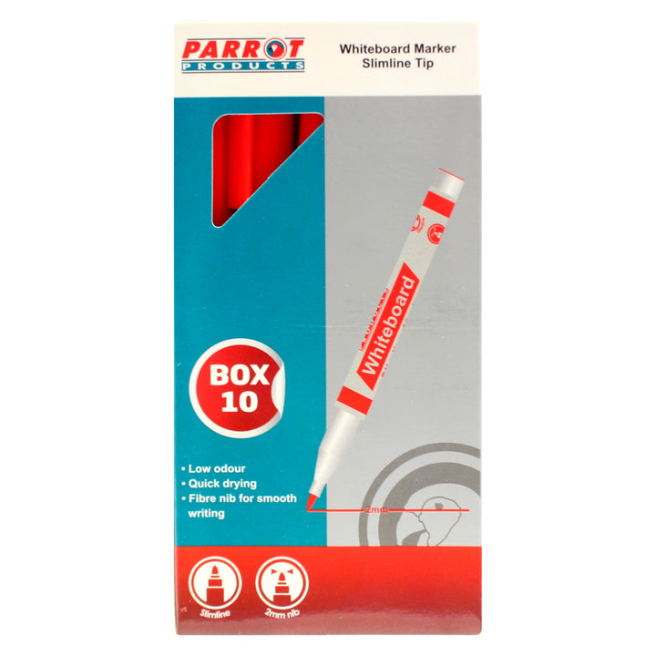 Whiteboard Markers (10 Markers - Slimline Tip )