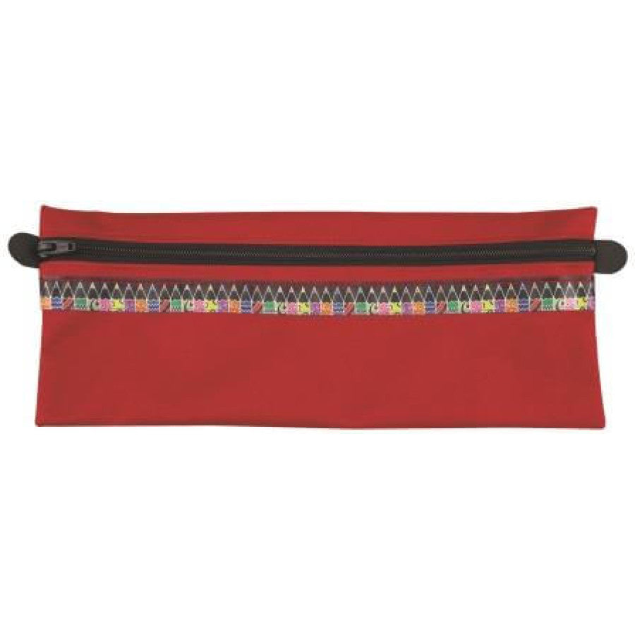 BANTEX Nylon Pencil Bag with Zip &amp; Pencil Ribbon 32cm