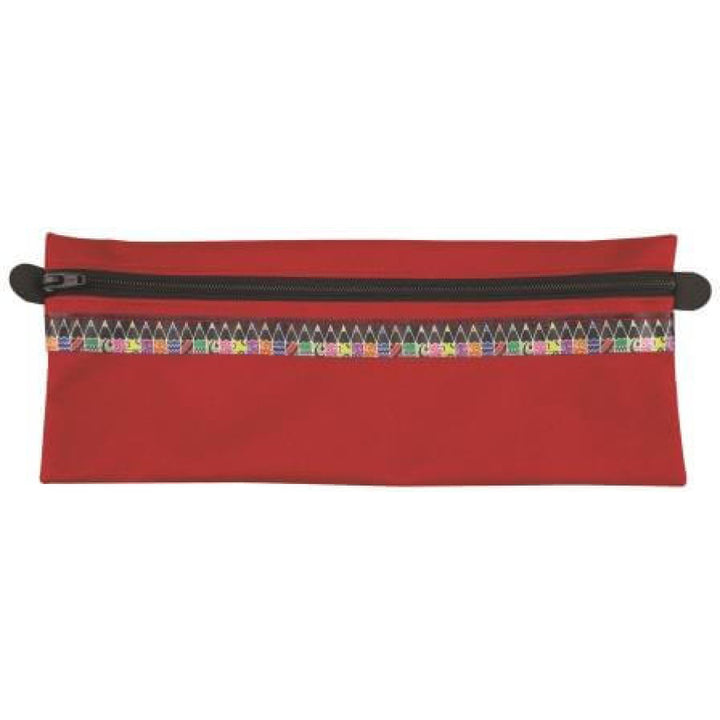 BANTEX Nylon Pencil Bag with Zip &amp; Pencil Ribbon 32cm