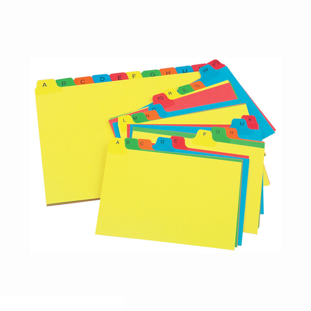 Bantex A5 A-Z 20 Division Card File Index Assorted - B610300000