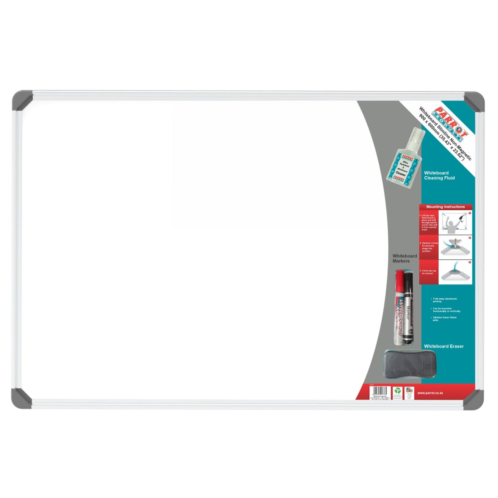 WHITEBOARD SLIMLINE NON MAGNETIC RETAIL