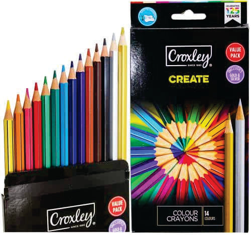 Croxley Create Colour Pencil Crayons 14 Pack - PENC+