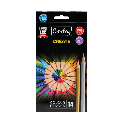Croxley Create Colour Pencil Crayons 14 Pack - PENC+