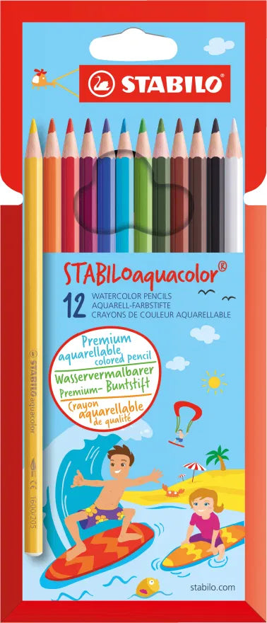 Stabilo Aquacolor Aquarellable Colour Pencil: Assorted
