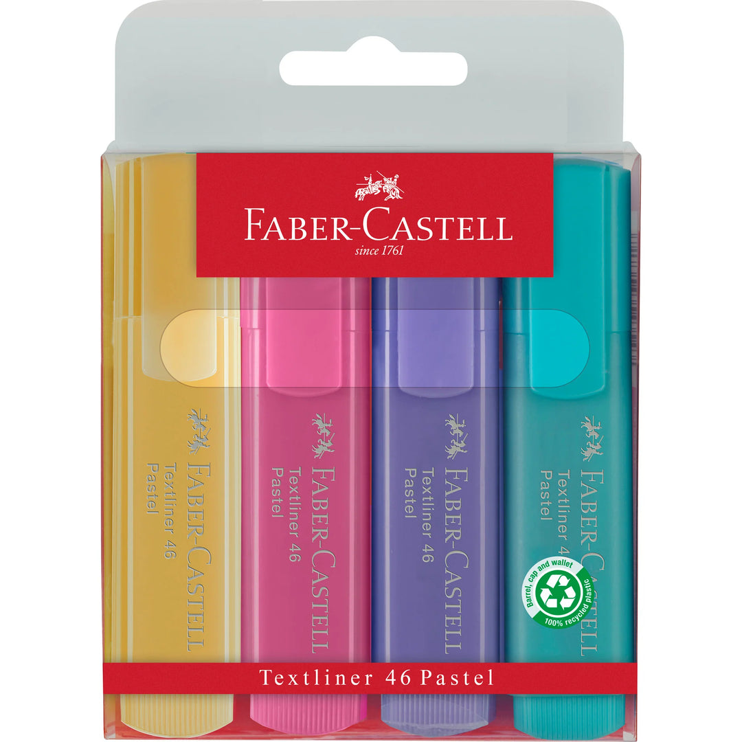 Faber-Castell Textliner 46 Pastel Wallet Of 4 - A154610