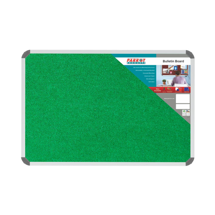 Parrot Bulletin Board Ribbed Aluminium Frame (900x600mm)