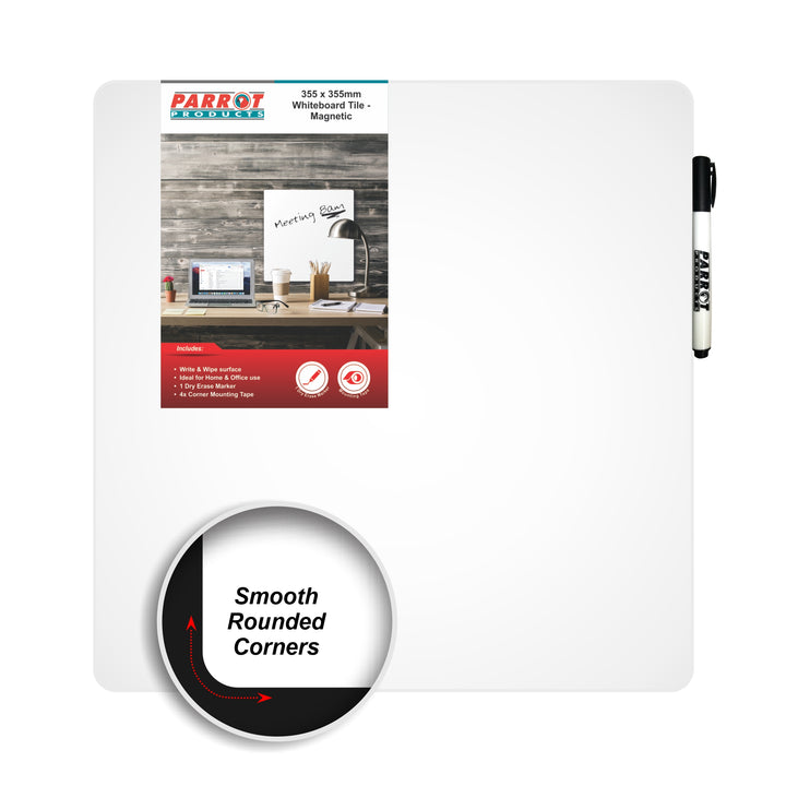 Parrot Magnetic Whiteboard Tile (355*355mm)