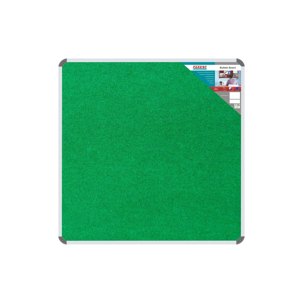 Parrot Bulletin Board Ribbed Aluminium Frame (900x900mm)