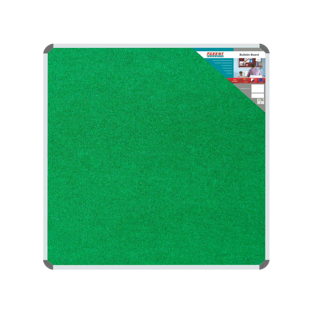 Parrot Bulletin Board Ribbed Aluminium Frame (1000x1000mm)