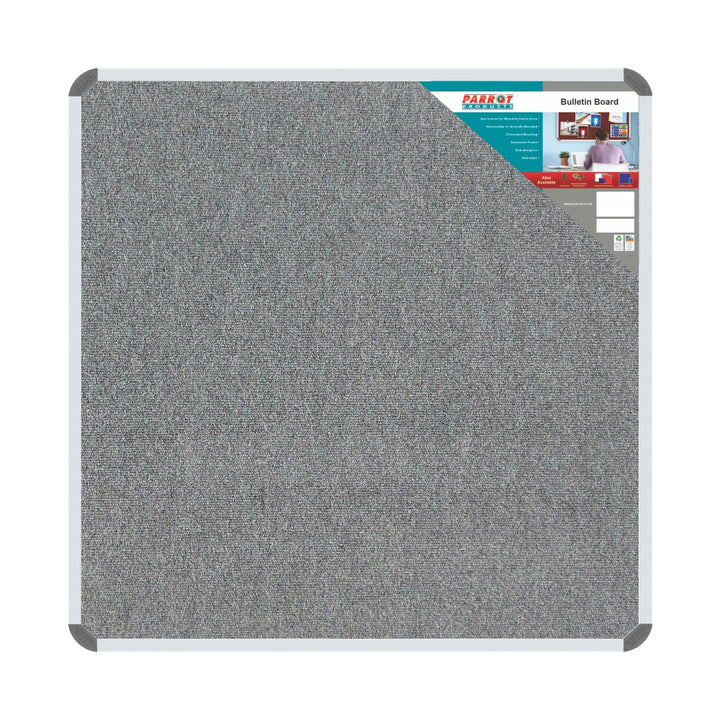Parrot Bulletin Board Ribbed Aluminium Frame (1200x1200mm)