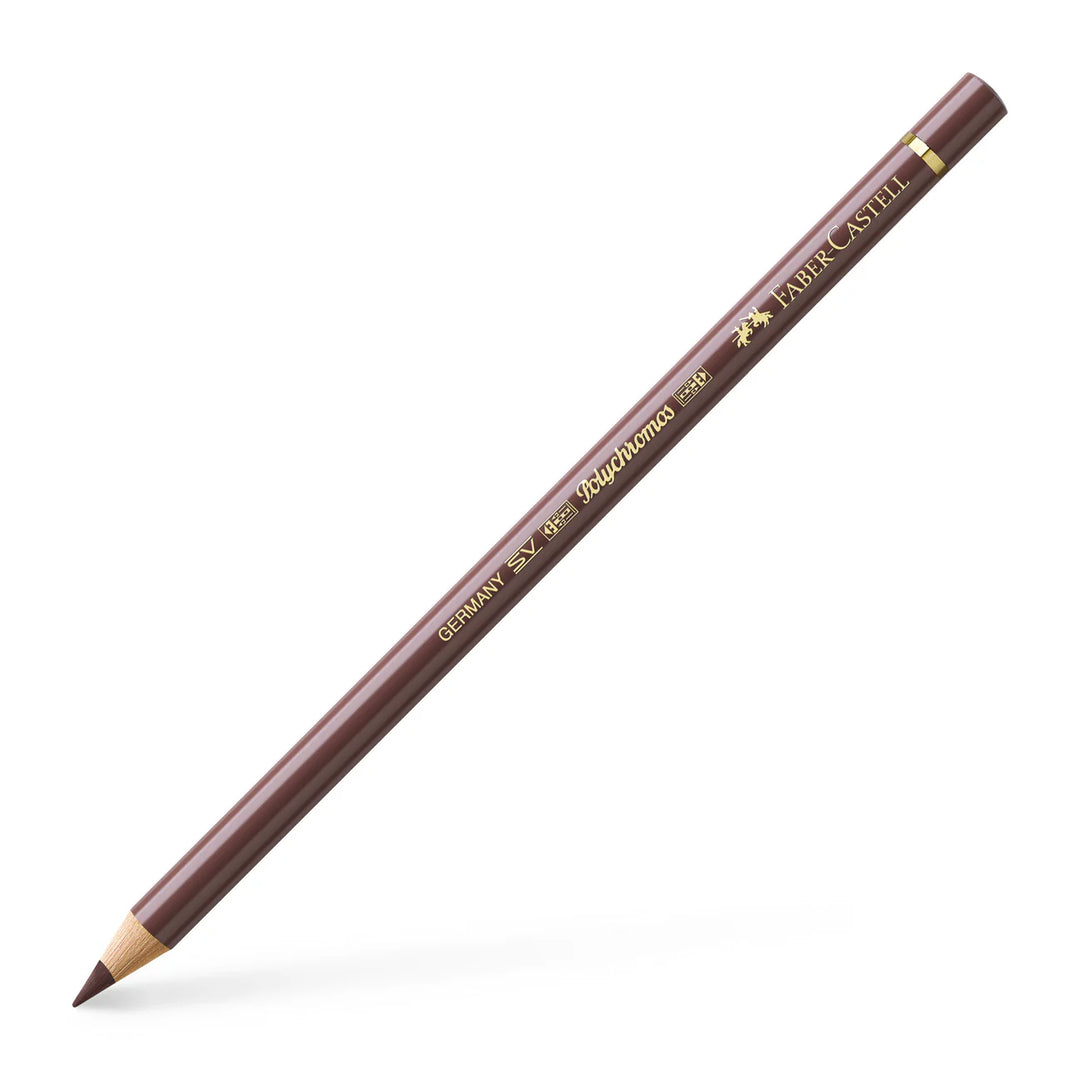 Faber-Castell Polychromos Colour Pencil 176 Van Dyck Brown Box Of 6 - A110176