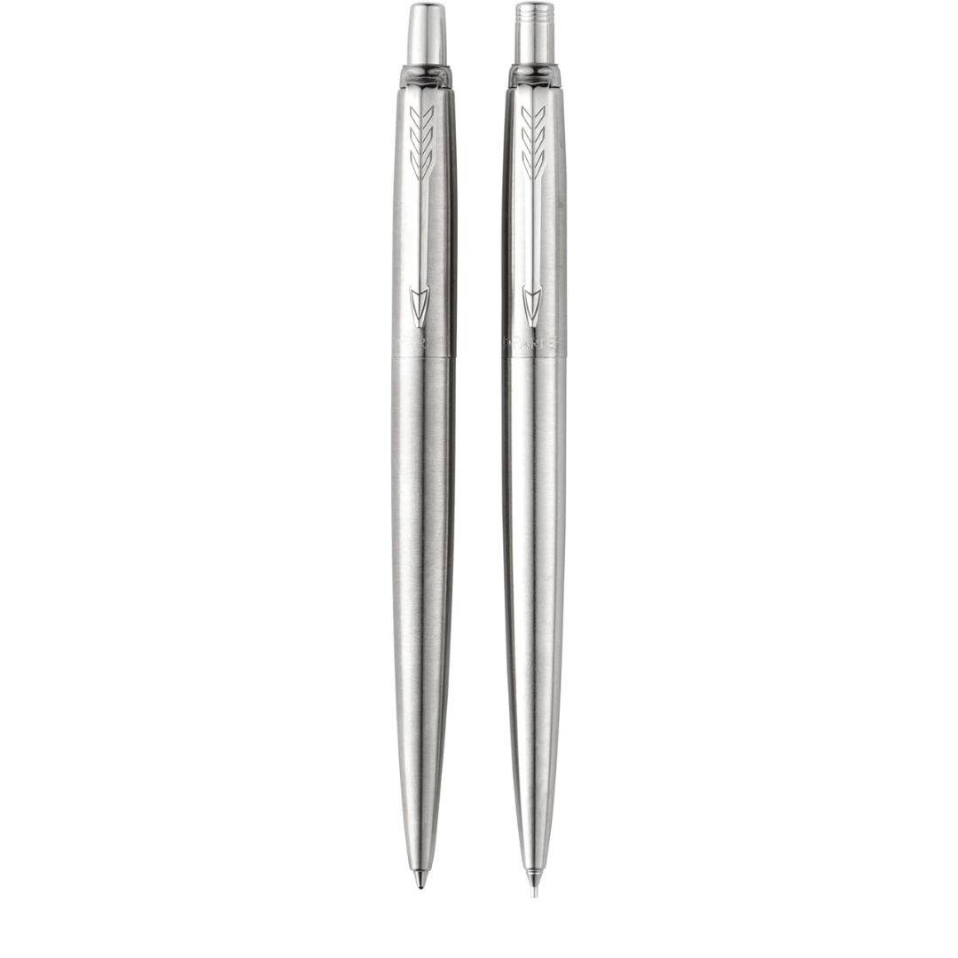 Parker Jotter Ball Pen and Pencil Set Medium Nib Black Ink Gift Box