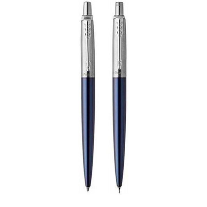 Parker Jotter Ball Pen and Pencil Set Medium Nib Black Ink Gift Box
