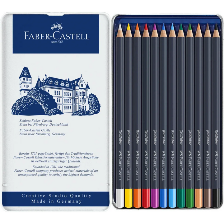 Faber-Castell Goldfaber Colour Pencil Tin Of 12 - A114712