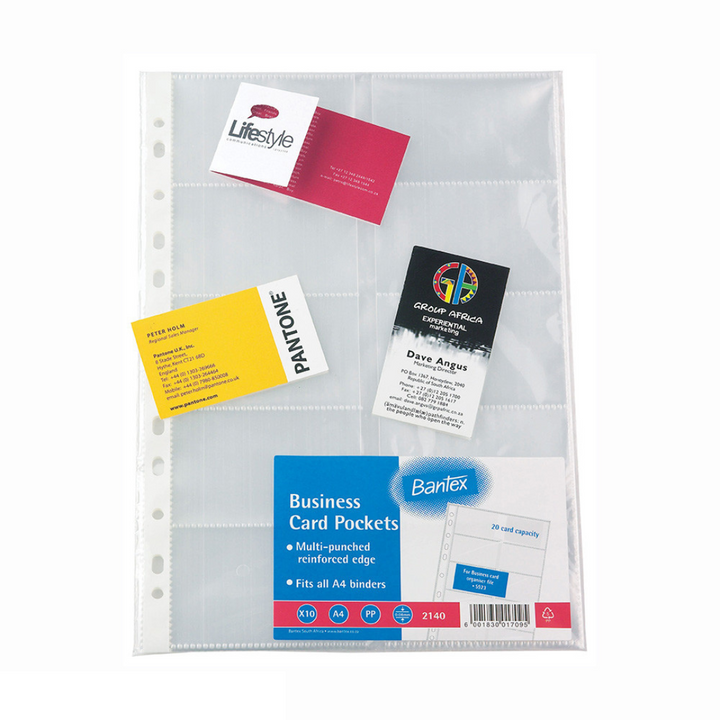 Bantex A4 Business Card Binder Organizer Binder