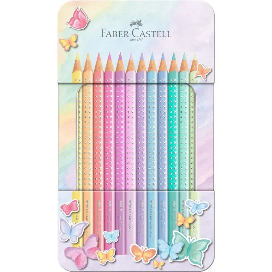 Faber-Castell Colouring Pencil Sparkle Tin Of 12 - A201910