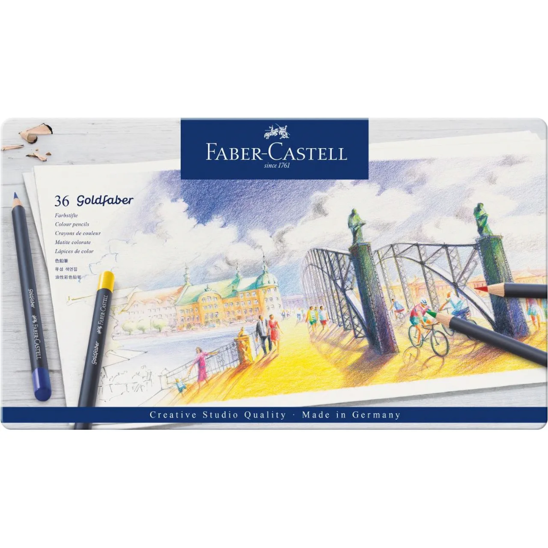 Faber-Castell Goldfaber Colour Pencil Tin Of 36 - A114736