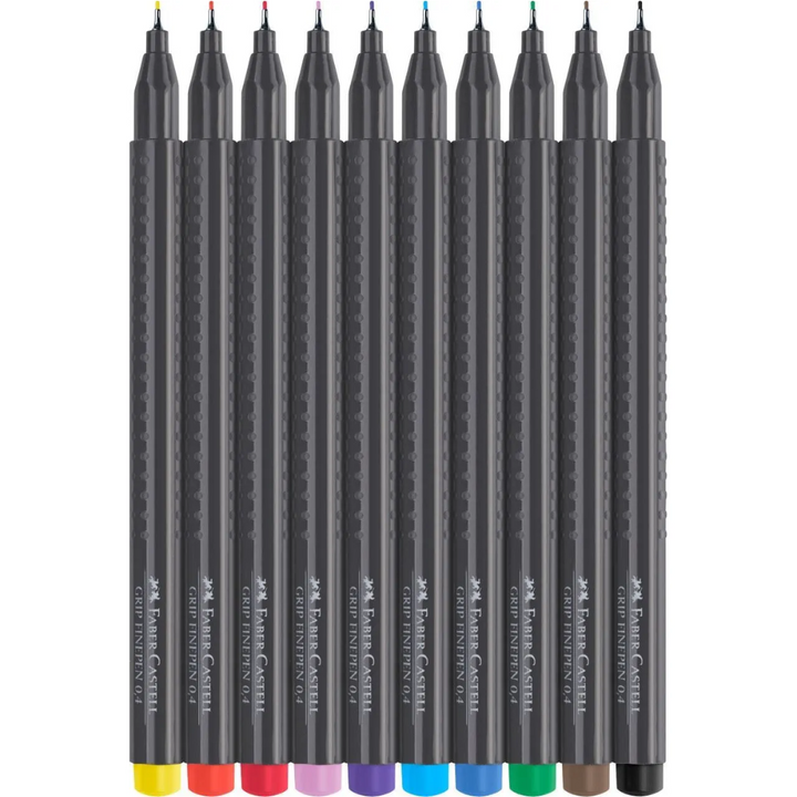 Faber-Castell Grip Finepen 0.4mm Wallet of 10 - A151610