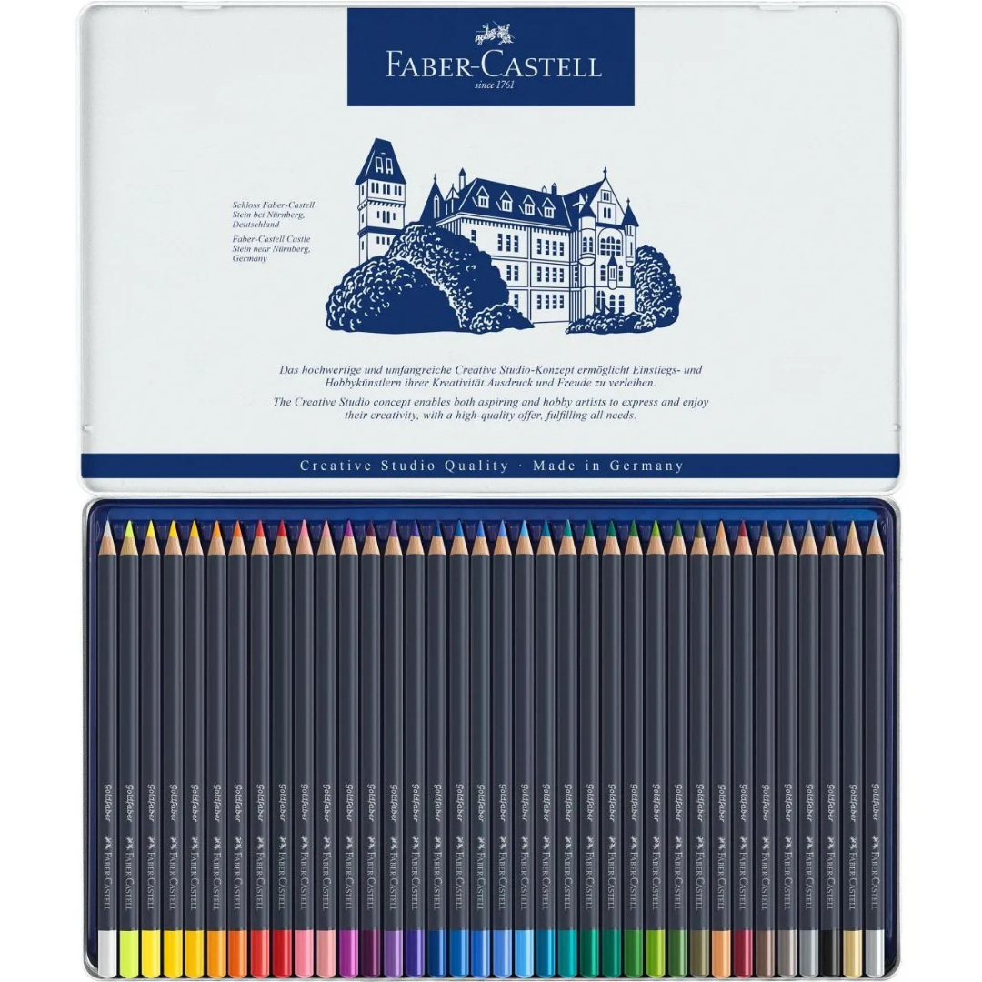 Faber-Castell Goldfaber Colour Pencil Tin Of 36 - A114736