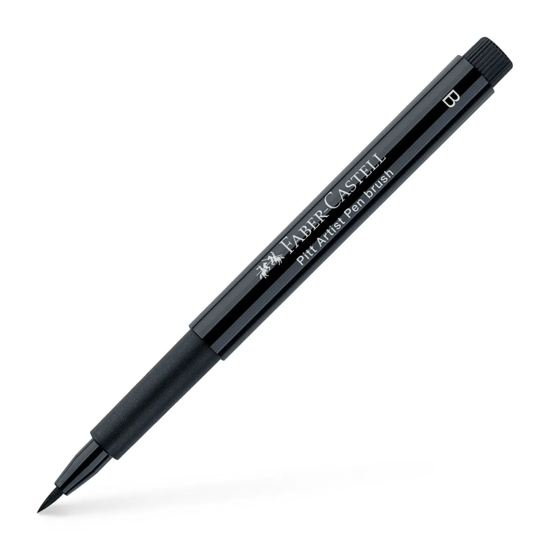 Faber-Castell Pitt Artist India Ink Pen B 199 Black Box Of 10 - A167499