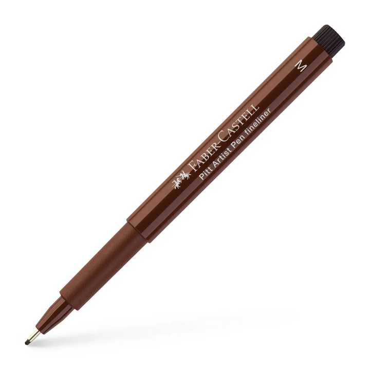 Faber-Castell Pitt Artist India Ink Pen M 175 Sepia Box Of 10 - A167375