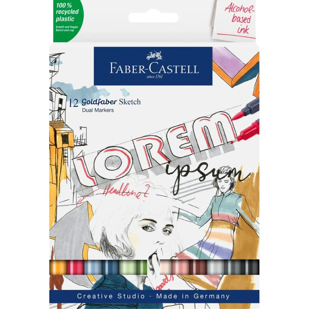 Faber-Castell Goldfaber Sketch Marker Wallet Of 12 - A164712