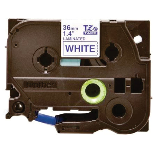 Brother TZe-263 Labelling Tape 36mm Blue On White Tape - BRTZ263