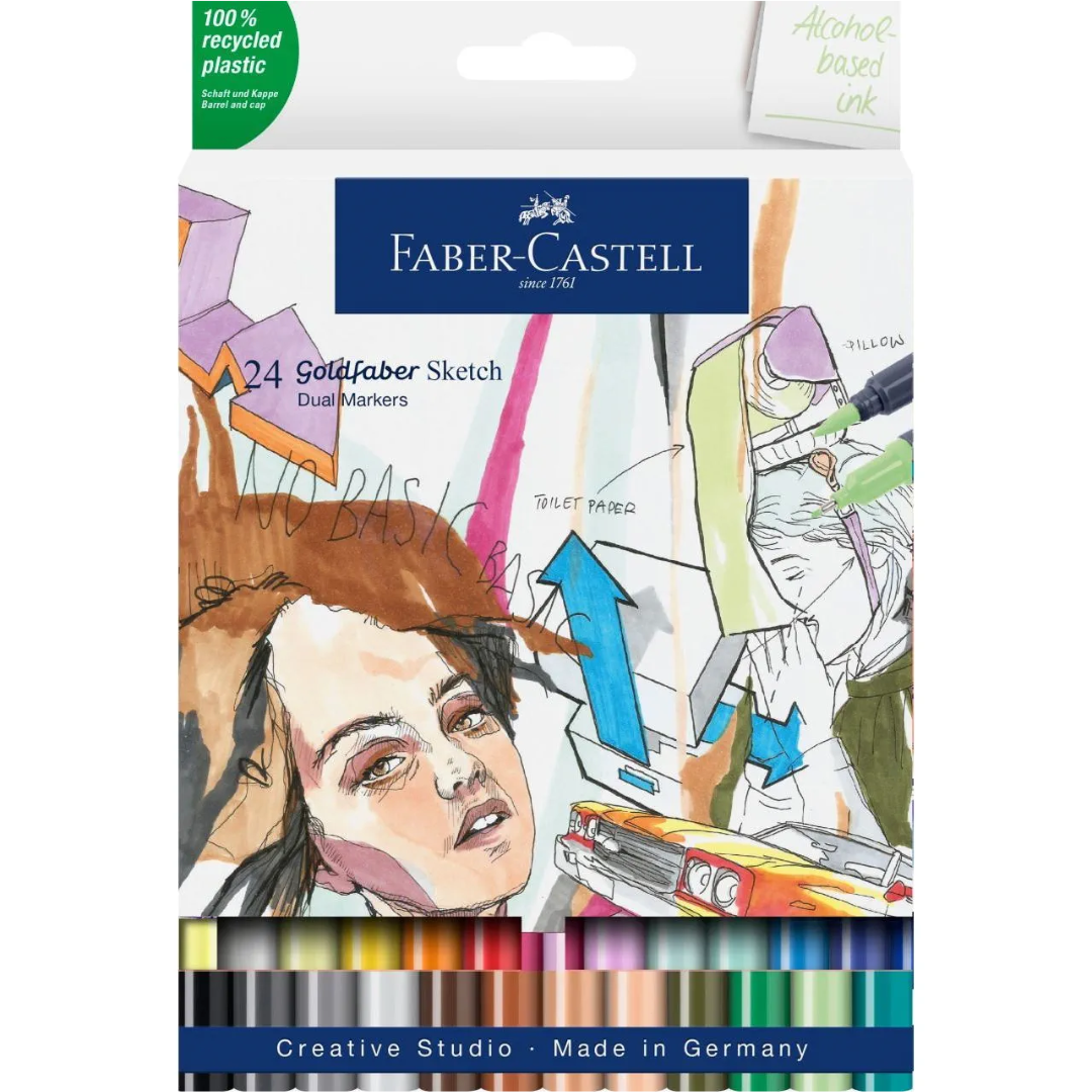 Faber-Castell Goldfaber Sketch Marker Wallet Of 24 - A164724