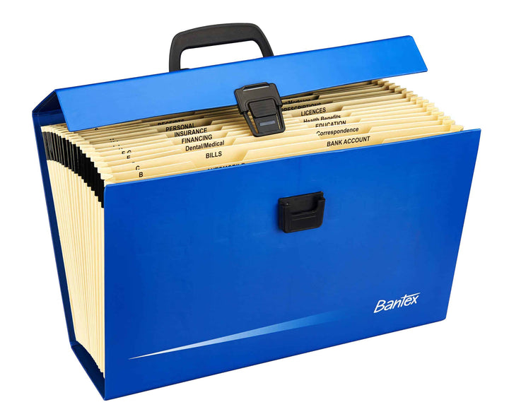 Bantex Expanding File Foolscap Portable 19 Partitions