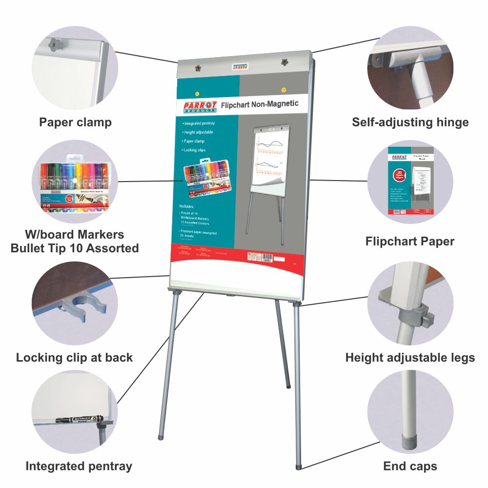 Parrot Flipchart Non-Magnetic Standard (1000*640mm)