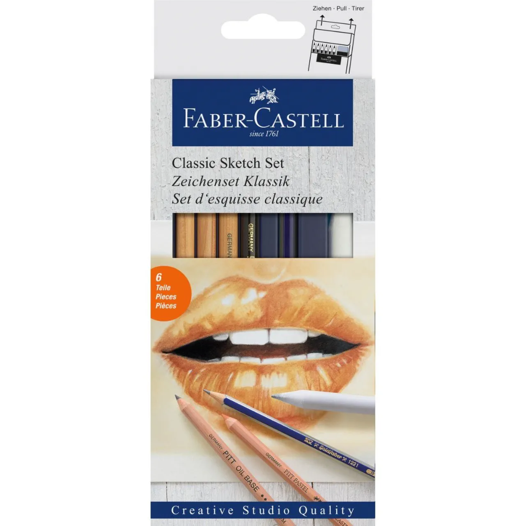 Faber-Castell Classic Sketch Set Monochrome Set Of 6 - A114004