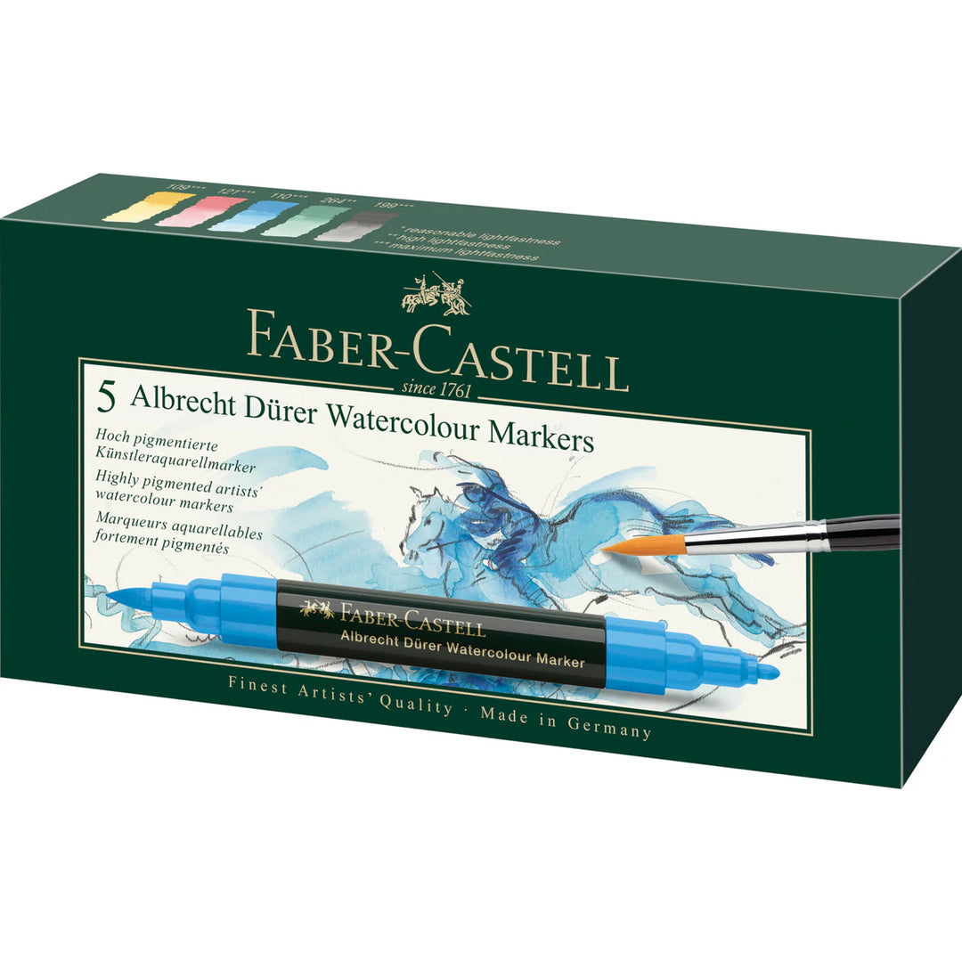 Faber-Castell Albrecht Dürer Watercolour Marker Wallet Of 5 - A160305