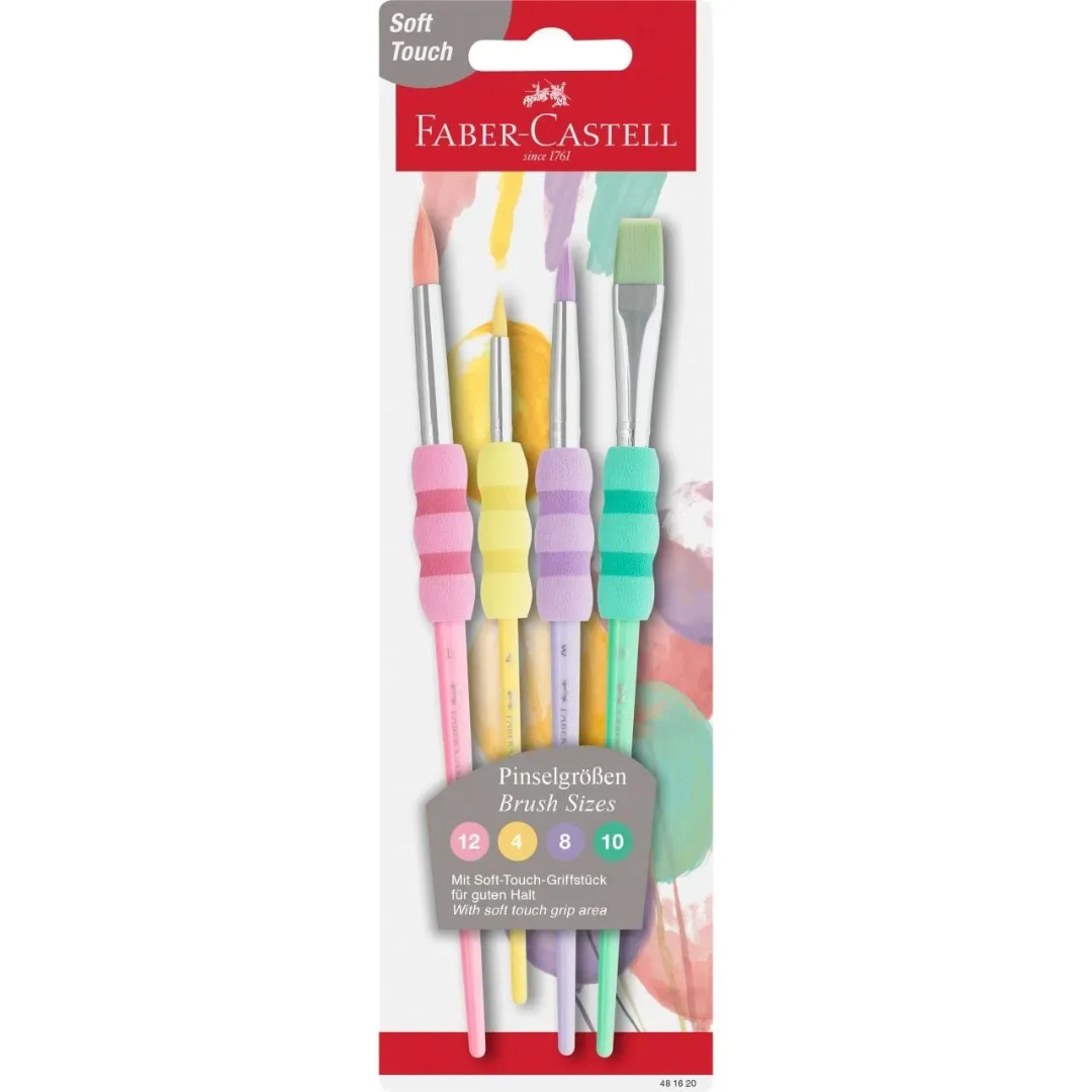 Faber-Castell Pastel Brush Set Soft Touch Packet Of 4 - A481620
