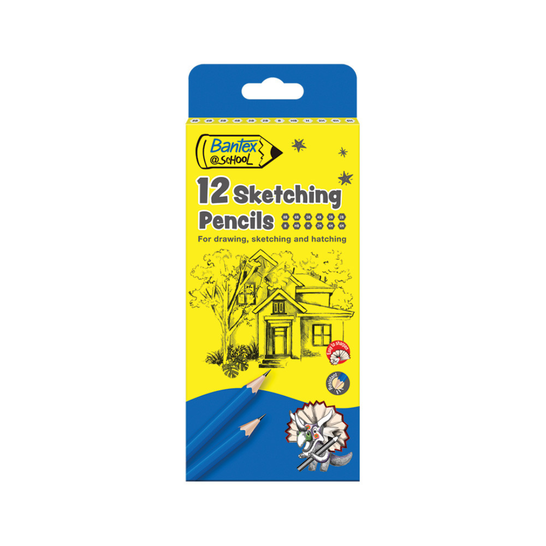 Bantex School Sketch Pencil Set of 12 - BKR972271