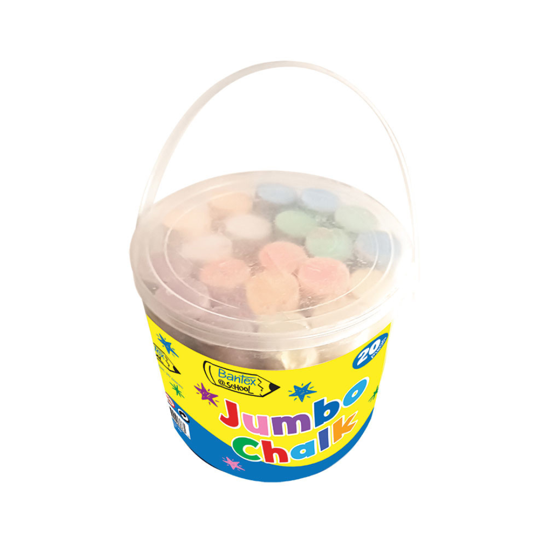Bantex @ School Jumbo Chalk in Bucket - BKR52302