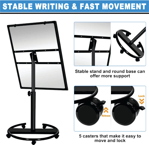 FLIPCHART MAGNETIC DELUXE CASTORS 915*610MM - BD9145