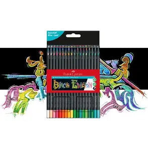 Faber-Castell Black Edition Colour Pencils Cardboard Of 36 - A116436