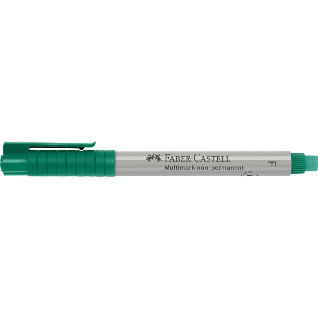 Faber-Castell Multimark Overhead Water-Soluble Marker F Green Box of 10 - A151463